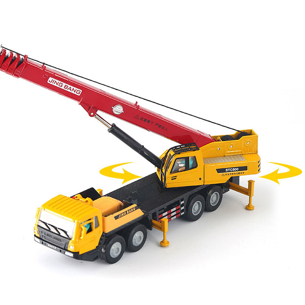 1:50 Mega Crane Truck Toy Diecast Construction Vehicle Kids Toys for Boys Red