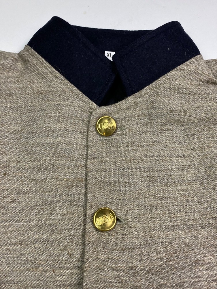CIVIL WAR CS CSA CONFEDERATE INFANTRY JEAN WOOL SHELL JACKET-MEDIUM 40R
