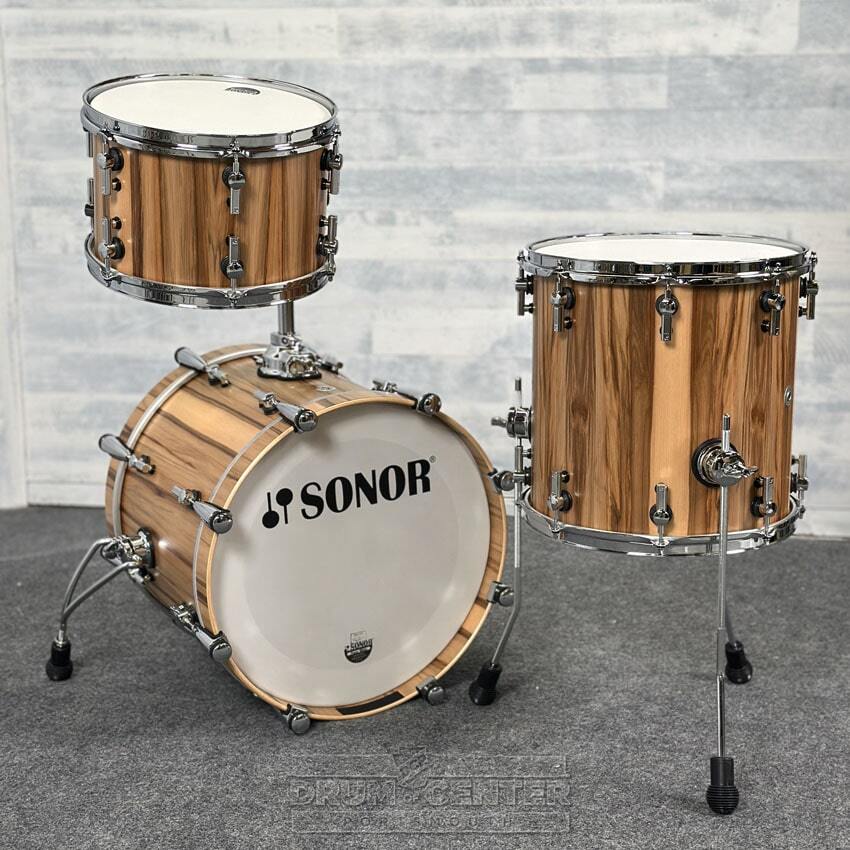 Sonor SQ2 Beech 3pc Drum Set American Walnut Semi Gloss