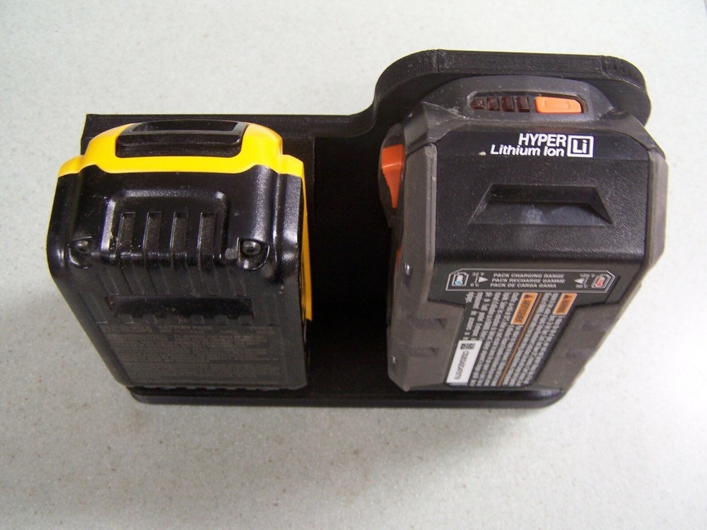 COMBINATION DEWALT / RIDGID BATTERY HOLDER MOUNT
