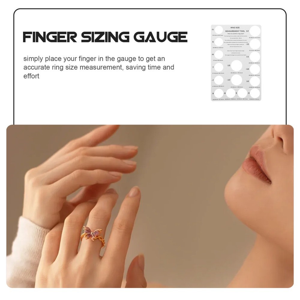 2 Pcs Sizing Tools Finger Measuring Diameter Making Supplies