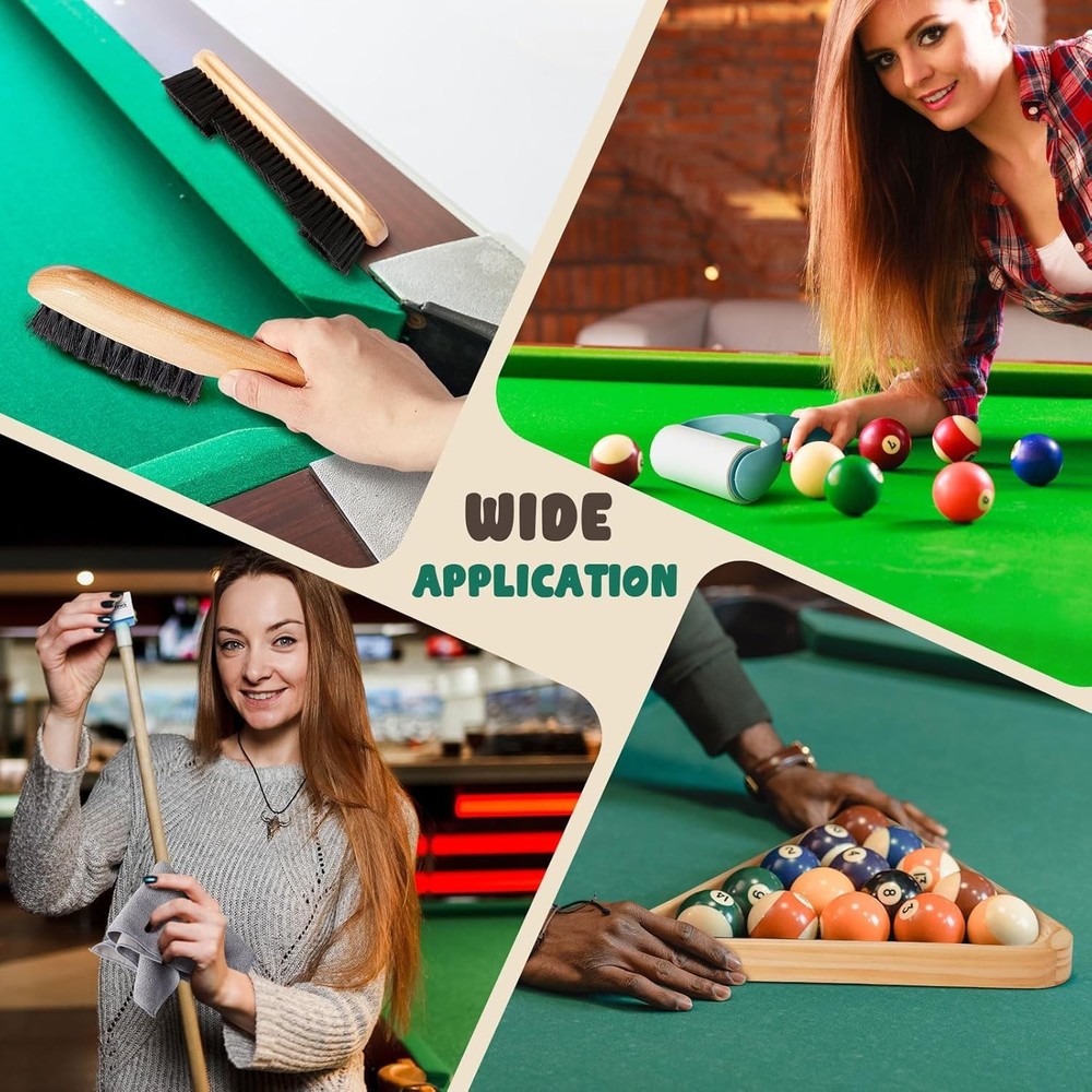 Durable 22-Pc Billiard Racks, Brushes, and Cleaning Essential Accessories