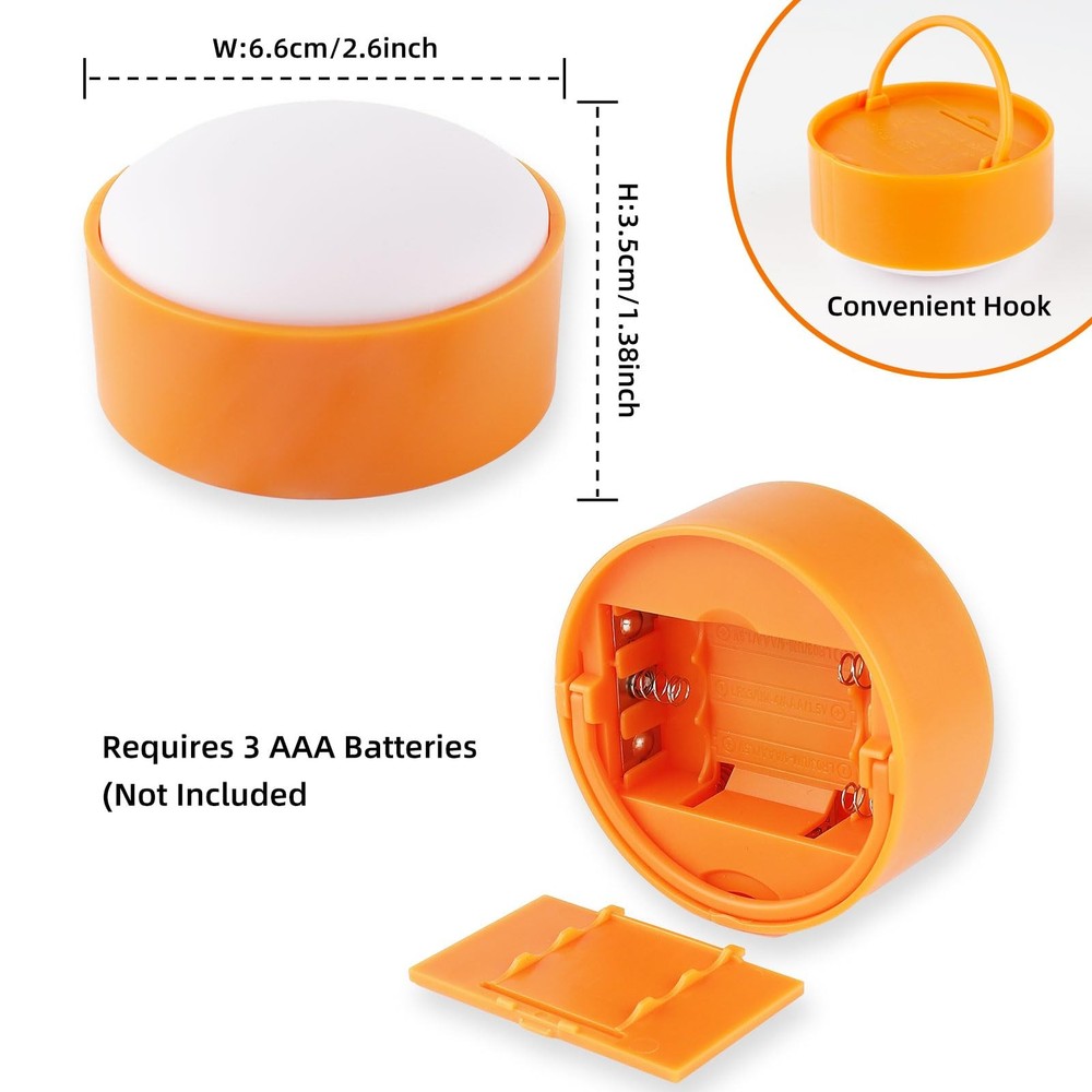 Halloween Jack-O-Lantern Lights Dimmable Timer Color Changing Remote 3 Pack