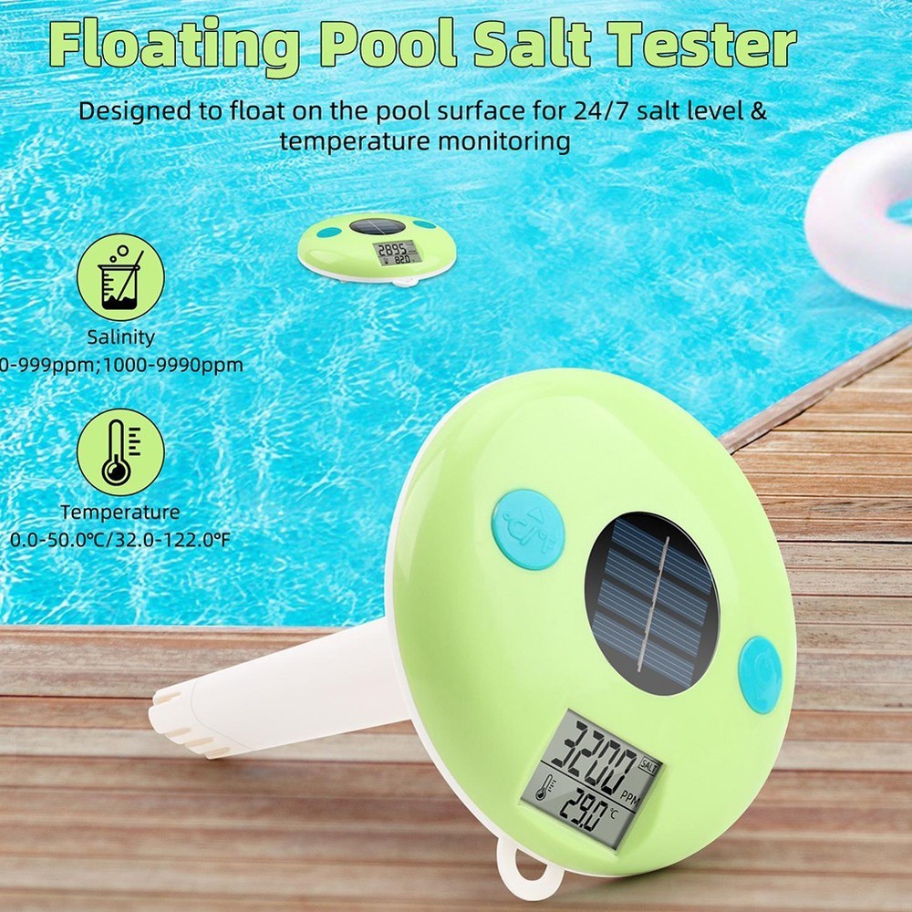 Salinity and Temperature Pool Thermometer with Reliable Waterproof Design