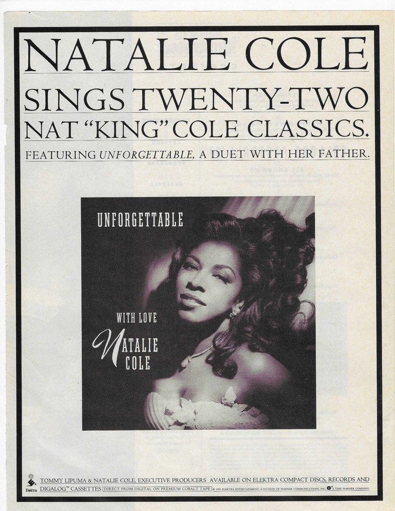 NATALIE COLE UNFORGETTABLE ORIGINAL PRINT AD
