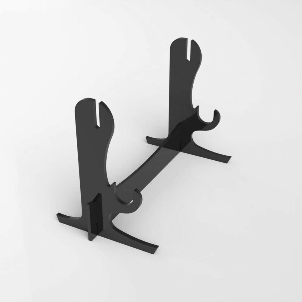 LEILIN Katana Stand Sword Acrylic Two-Layer Samurai Display Black