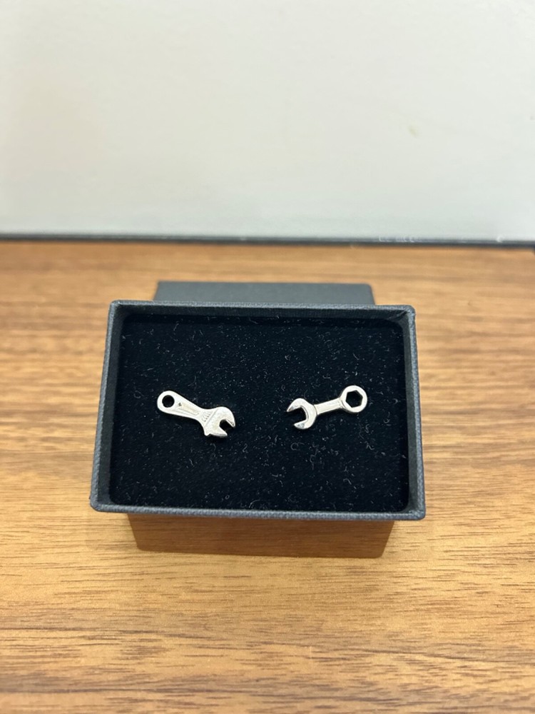 Spanner cufflinks chrome steel (S1.1)