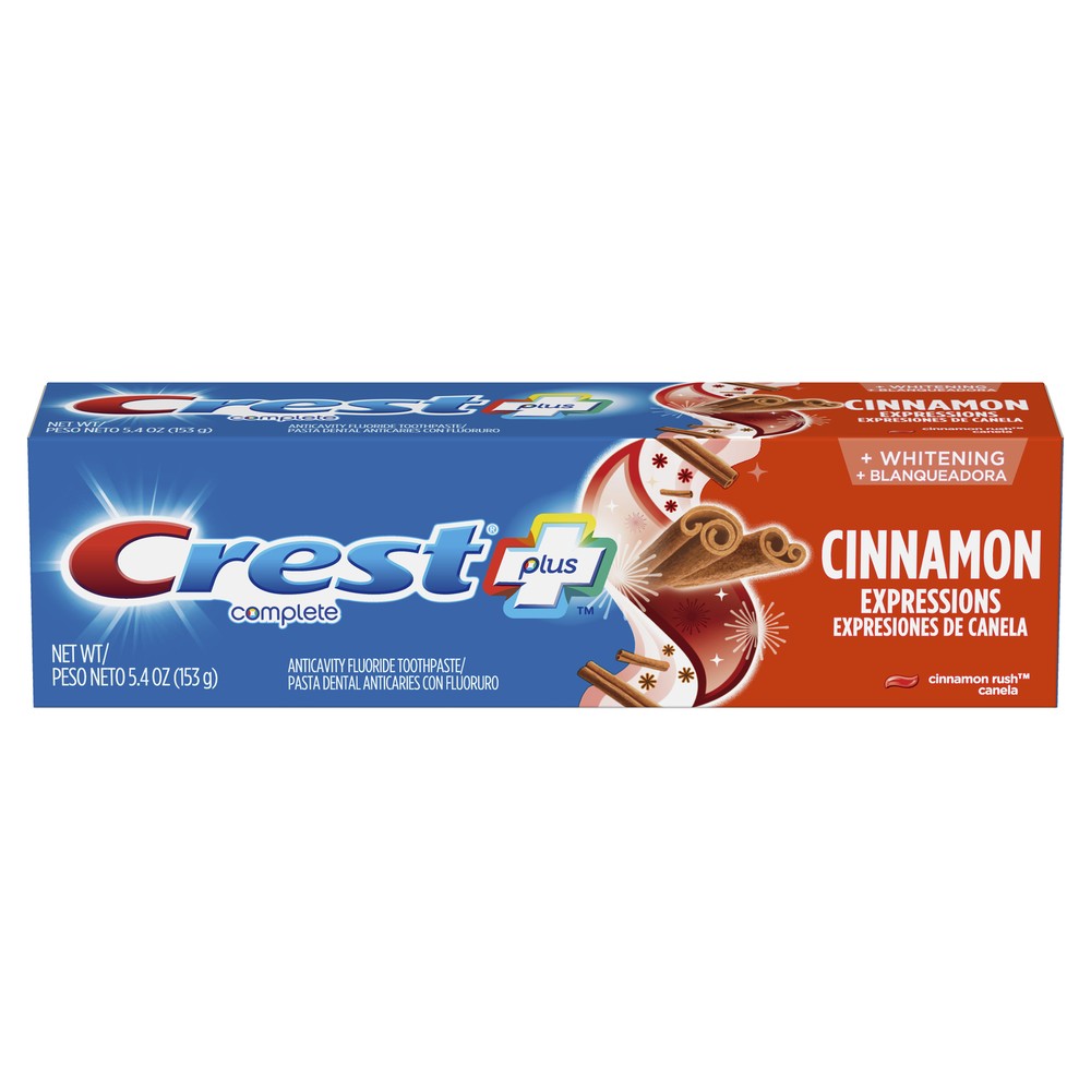 Crest Plus Complete Fluoride Toothpaste Cinnamon Expressions 5.4 Ounce