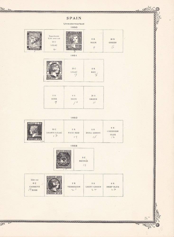 SPAIN - ALBUM PAGES - 1st ISSUE THROUGH 1955/1956 - SEE DESCRIPTION - LOOK