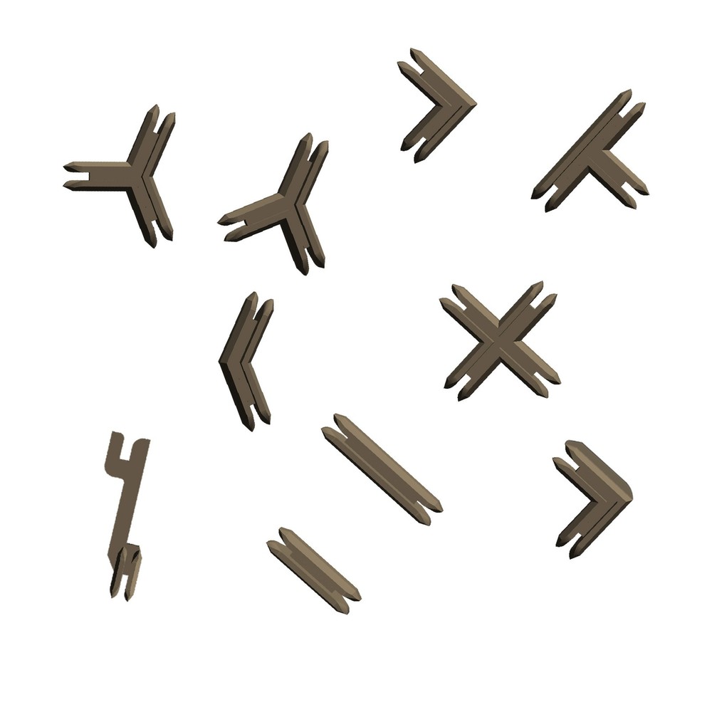 Battle Systems Terrain Clips (Brown) - Core Space Necromunda