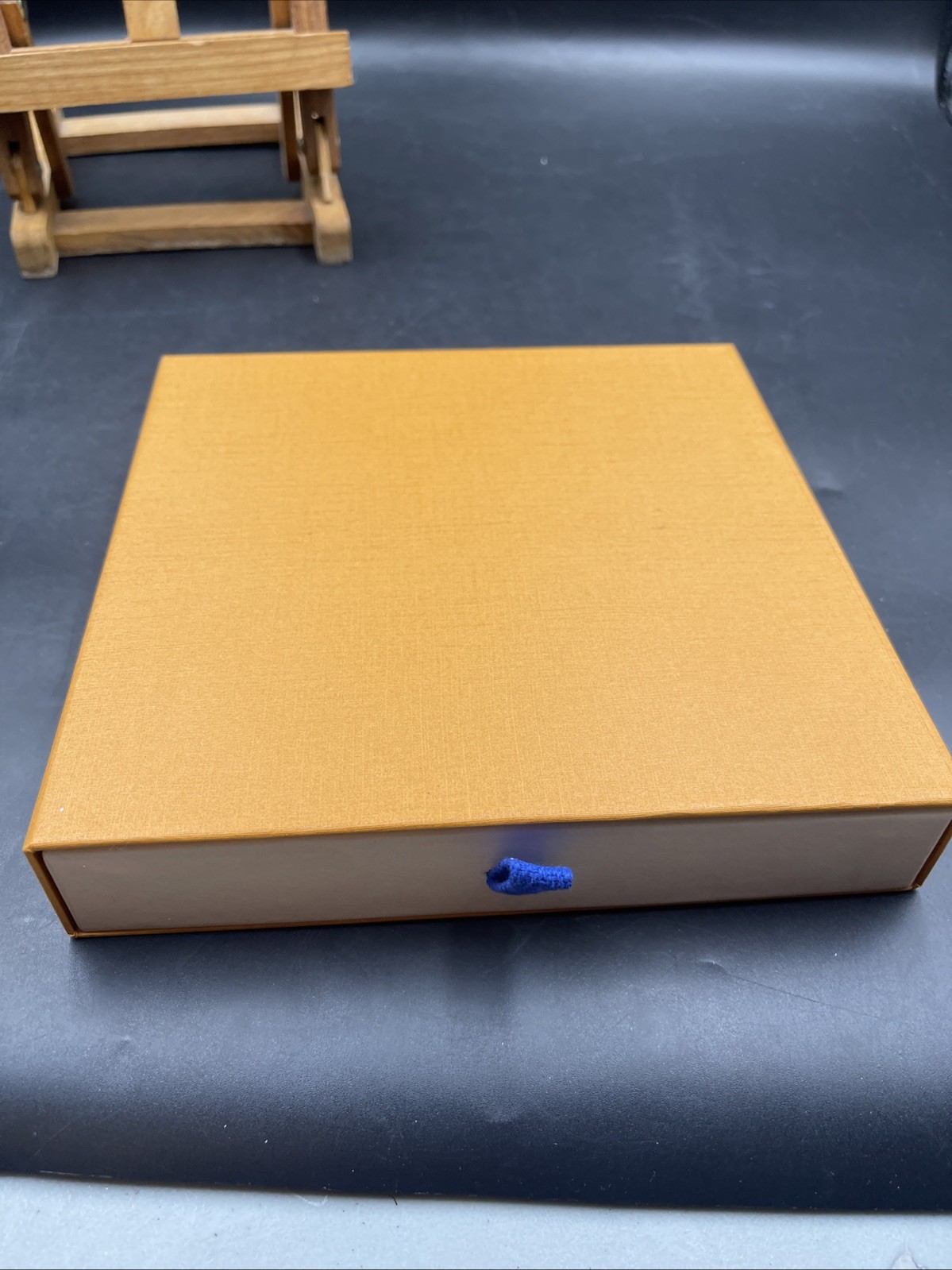 Louis Vuitton Orange Drawer Gift Box with Blue Pull Tab – 7.12 “ Square