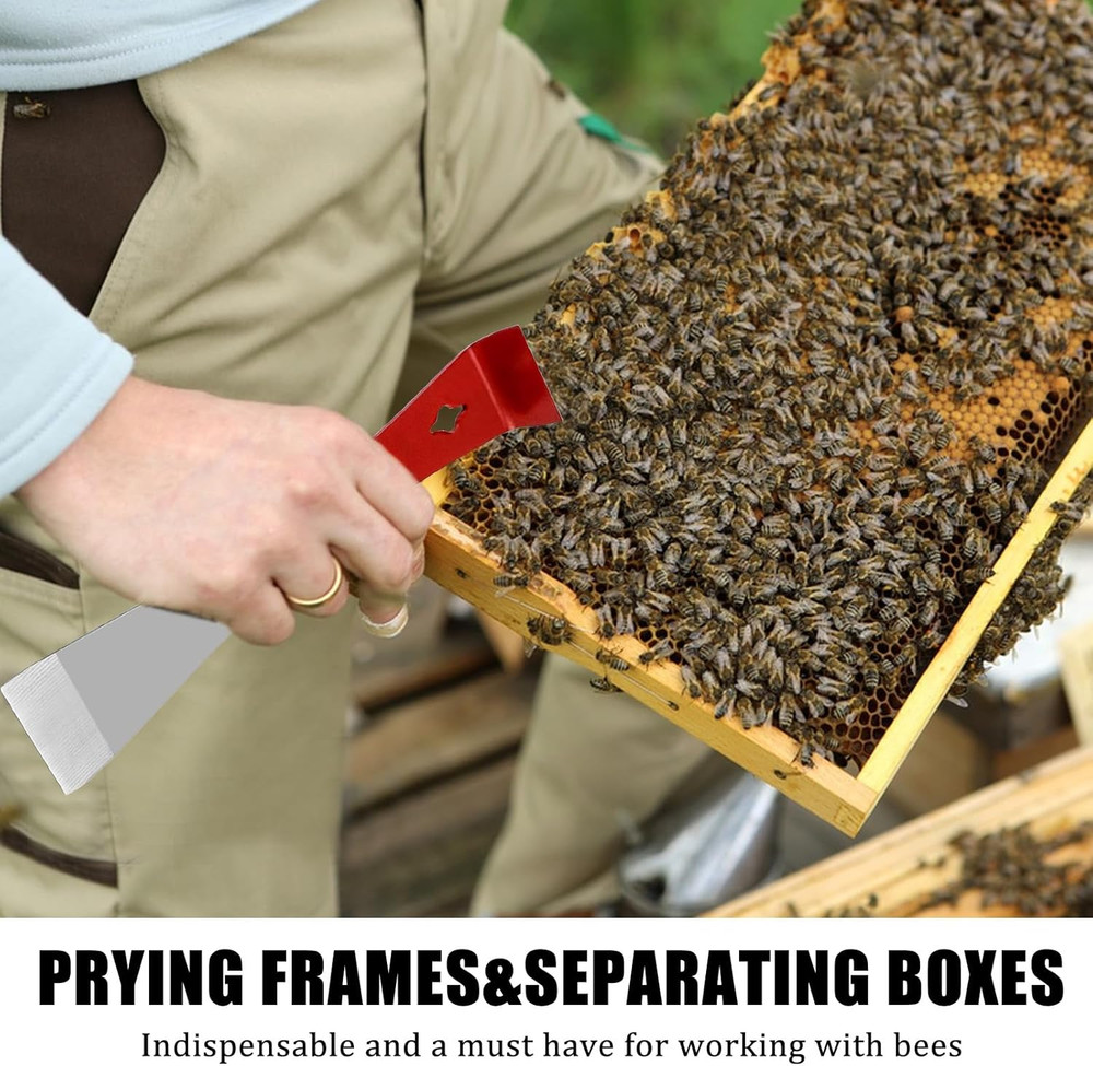 2PCS Stainless Steel Beekeeping Hive Scraper Tools - Essential Beekeeper Equi...