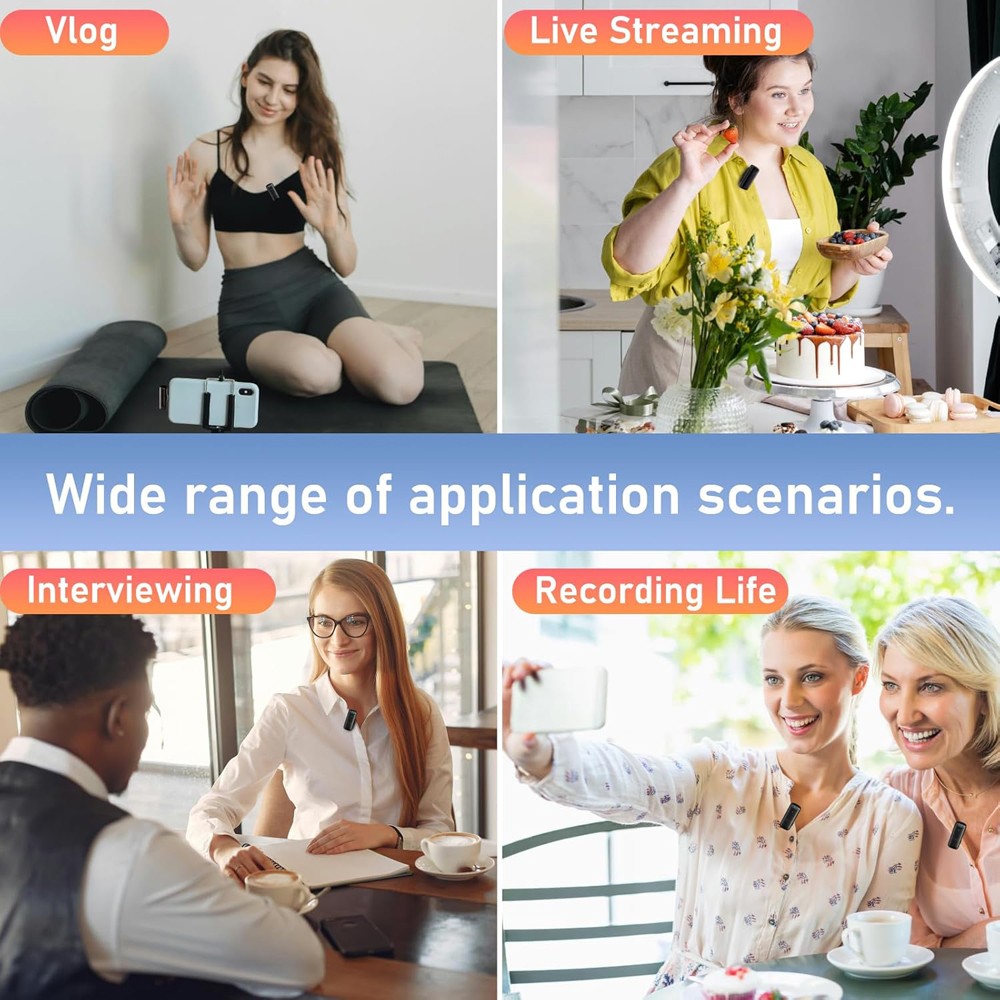 Lavalier Microphone Portable Wireless Audio Recorder Mini Mic Android iPhone New