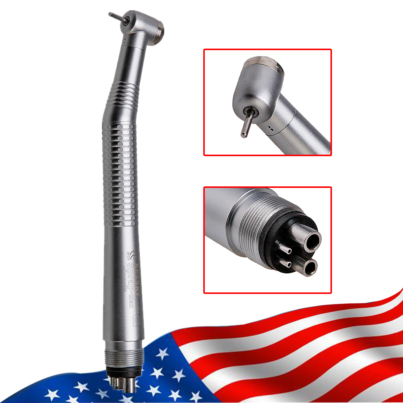 10 Pcs Seasky Dental High Speed Turbine Handpiece Push 4Hole Fit NSK PANA MAX CE