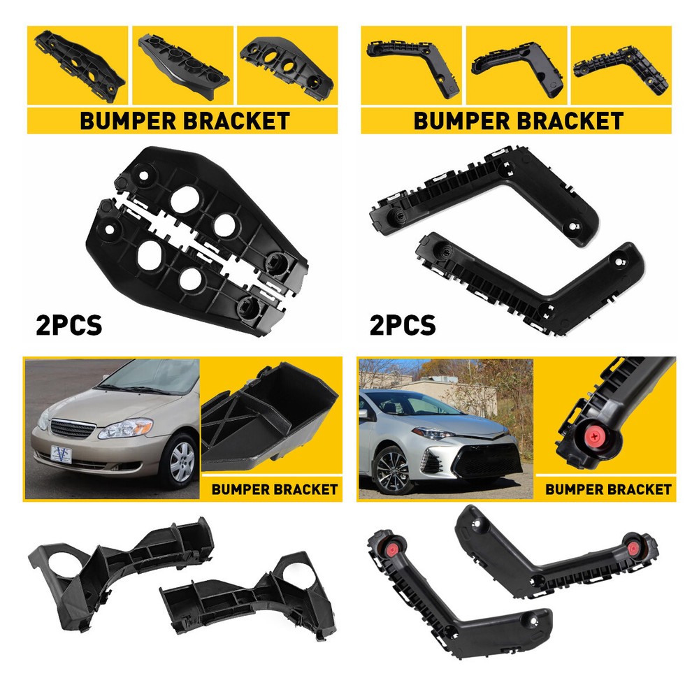 Front Pair Bumper Fender Support Bracket Retainer For Corolla 2009 2010 2011