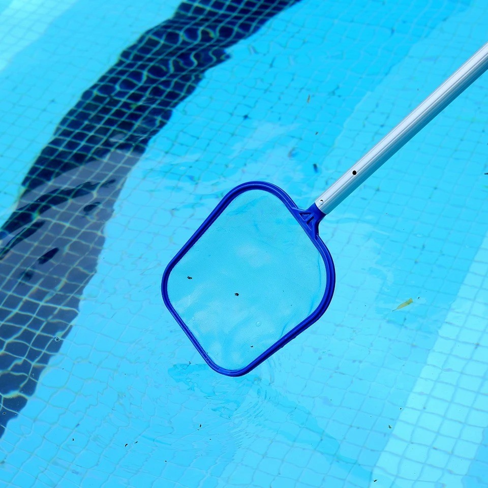 Leaf Rake Mesh Frame Net Skimmer Cleaner Swimming Pool Spa Tool