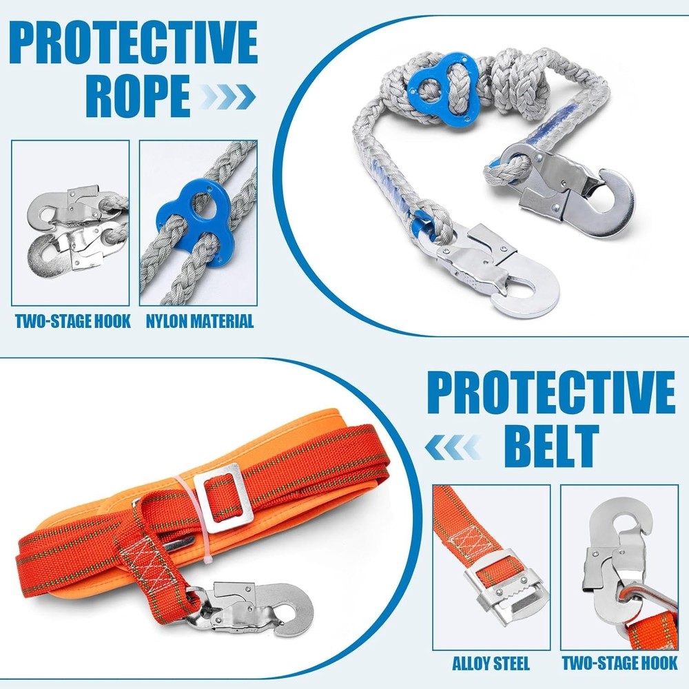 Tree Climbing Spikes, Tree Climbing Gear with Adjustable Climbing