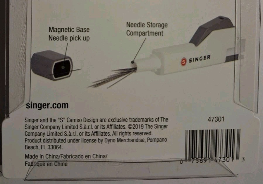 Singer Needle Threader Assistant One Push Action w/Needle Pick-Up & Storage-New