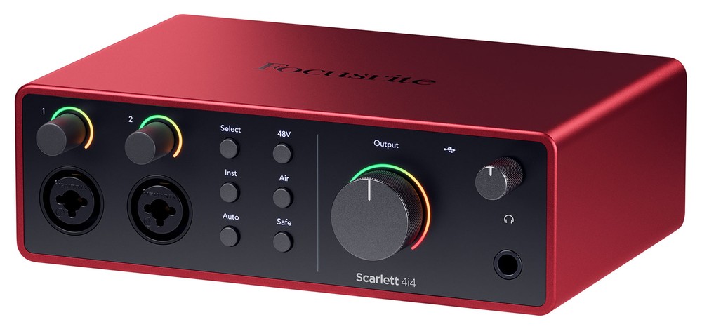 Focusrite Scarlett 4i4 4th Gen Studio Recording USB Audio Interface+Software+Mic