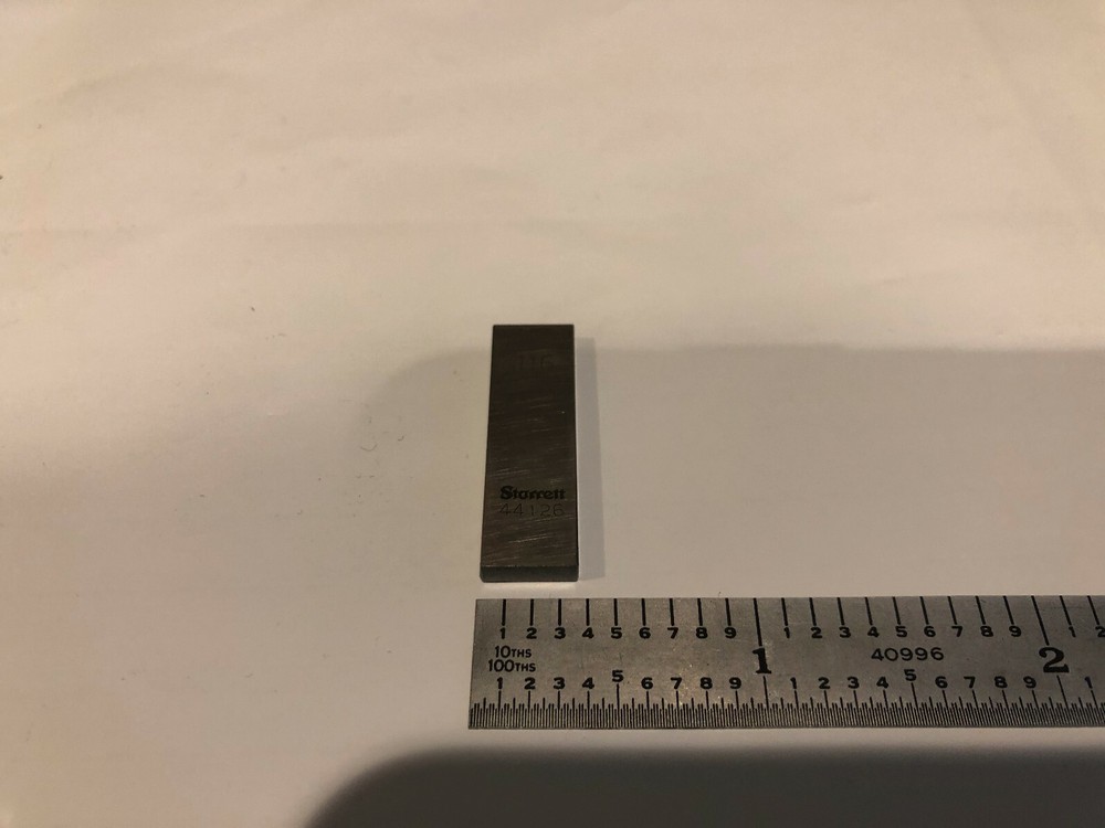 .116" Starrett Rectangular Steel Gage Gauge Block.