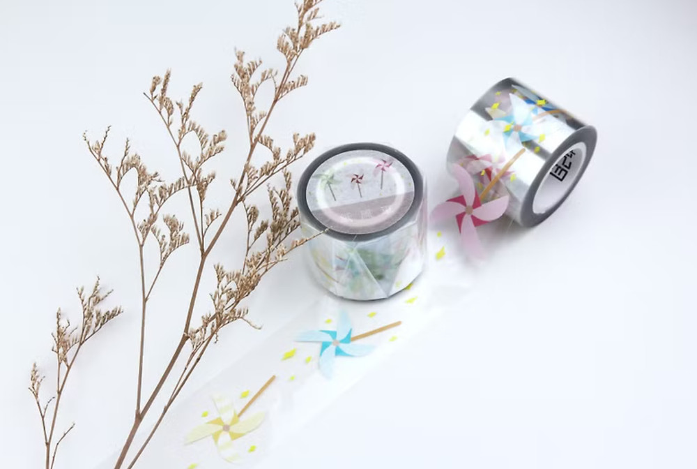 Colorful Paper Pinwheel PET Tape SAMPLE LOOP
