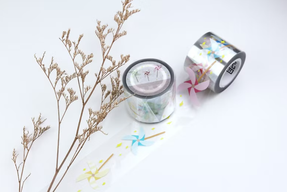 Colorful Paper Pinwheel PET Tape SAMPLE LOOP