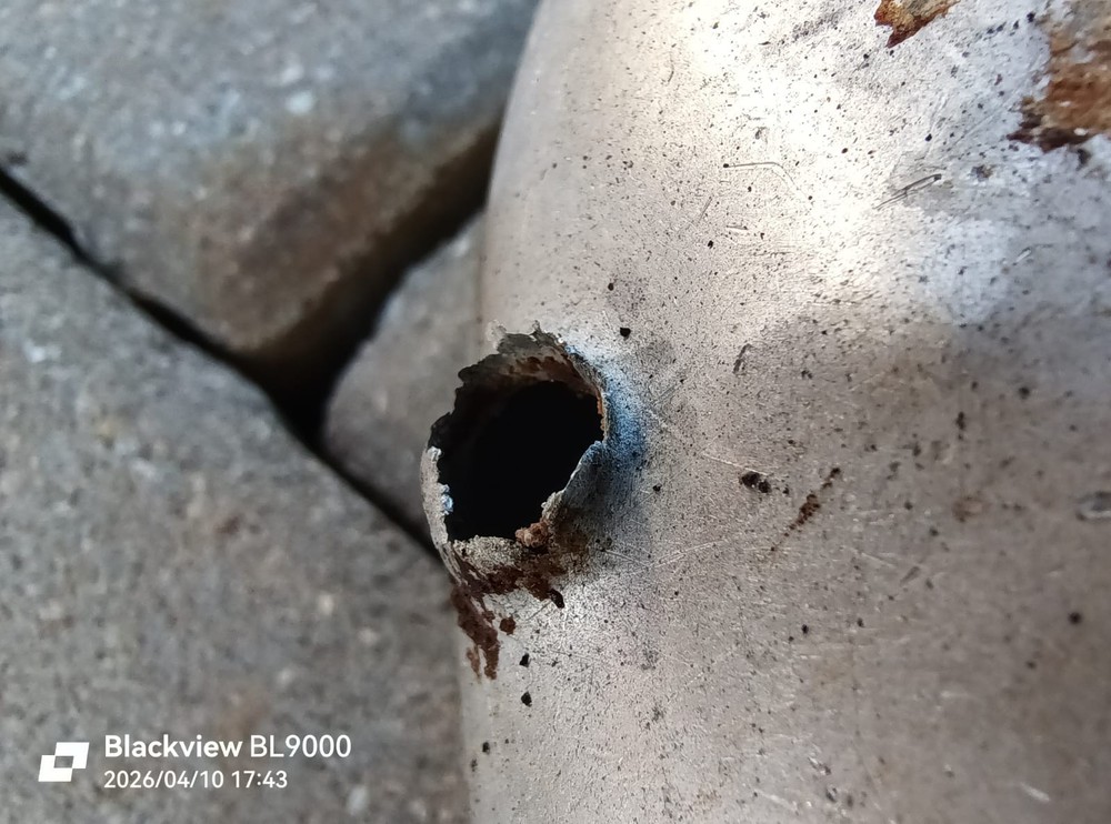 WW2 German Battle Damaged Canteen; MARKED