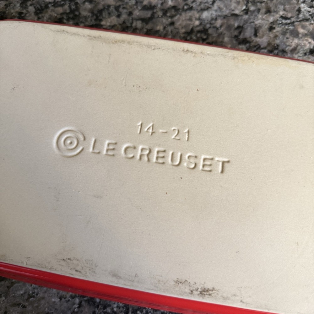 Fire Red Le Creuset 10x7 Baking Pan 14-21 - Nice Condition