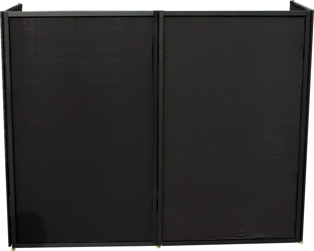 5 Panel Black Frame DJ Facade W-Stainless Quick Release 180 Deg. Hinges