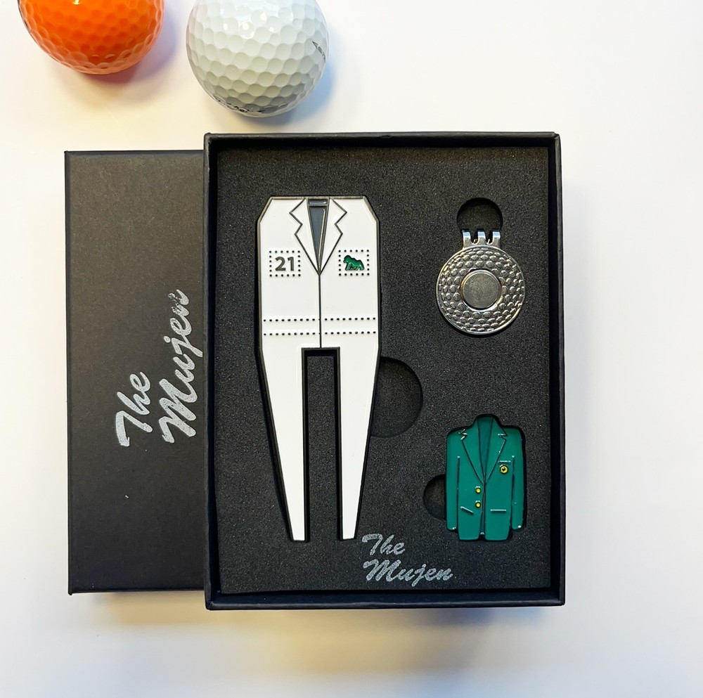 Masters Golf Ball Marker, Golf Alignment Ball Marker for Putting, Divot Tool