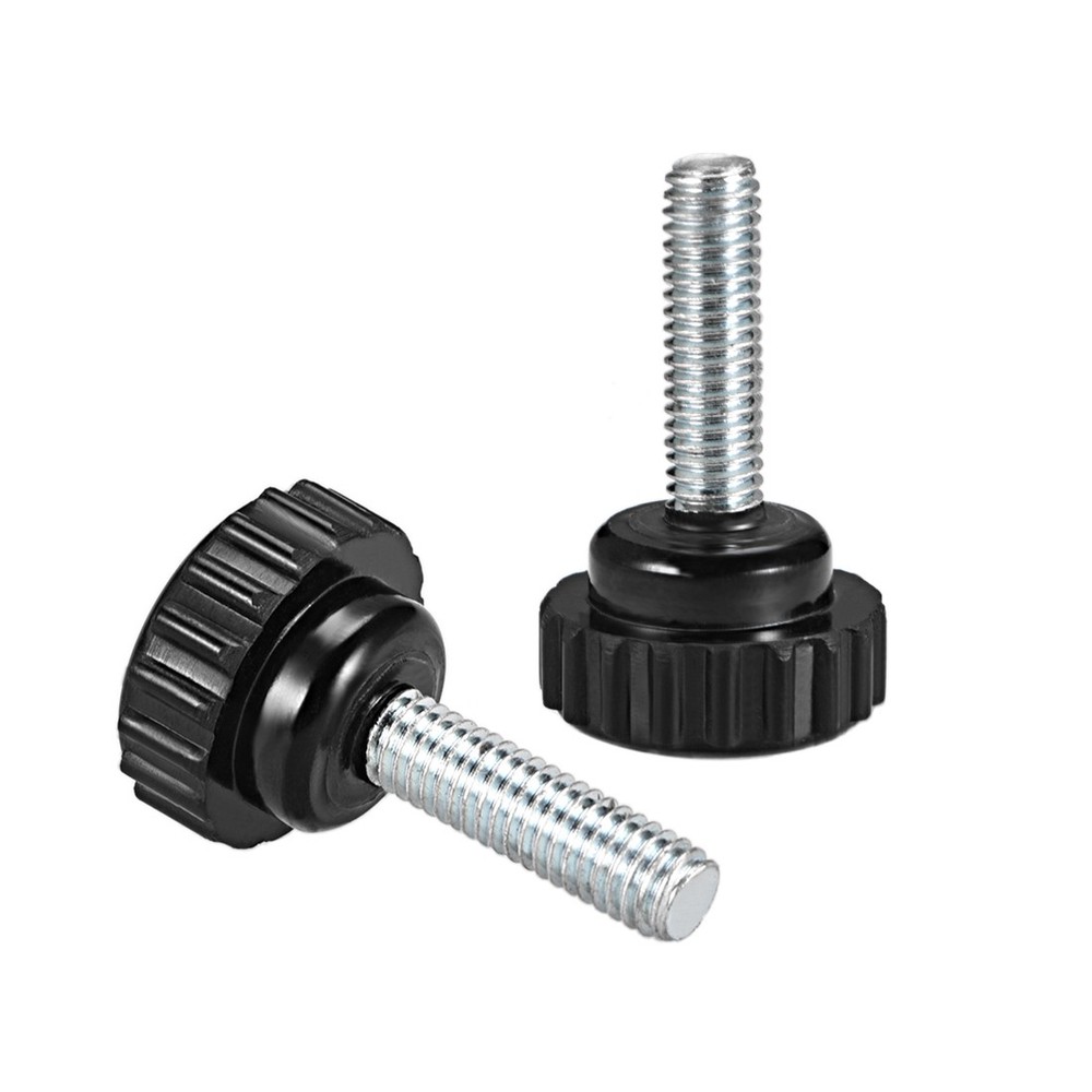 2pcs M6 x 20mm Male Thread Knurled Locking Knobs