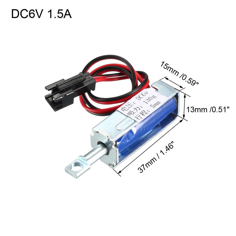 DC6V 1.5A 5mm Electromagnetic Solenoid Pull Type Block for Door Lock