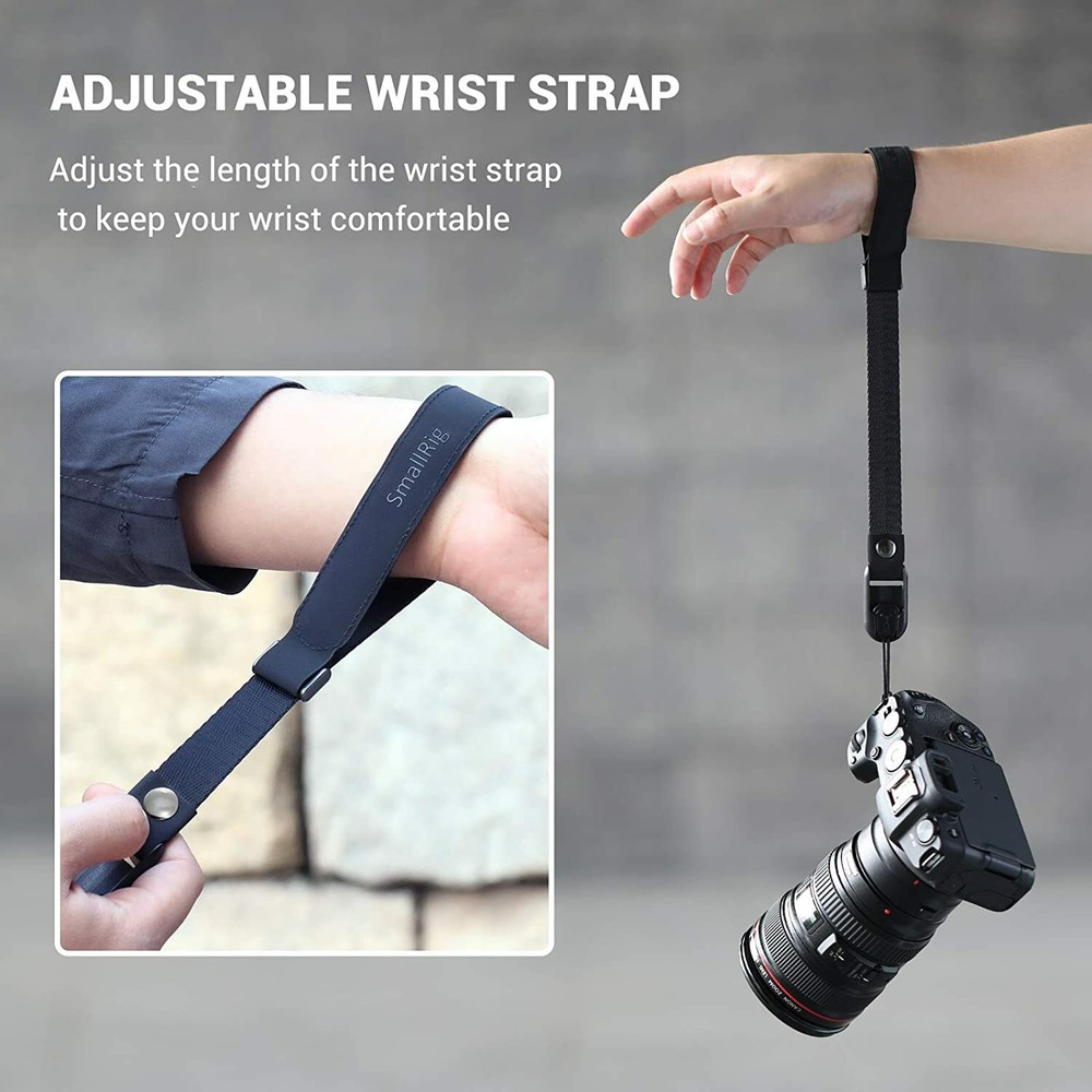 SmallRig Camera Wrist Strap with 2 Quick Release Clips for DSLR/SLR Camera