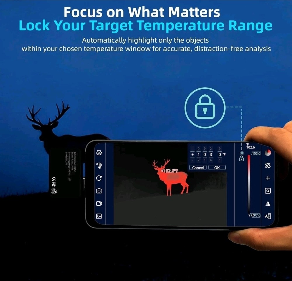 ANXTECH Thermal Image Camera TISR Resolution 512x384 Infrared Camera for Android