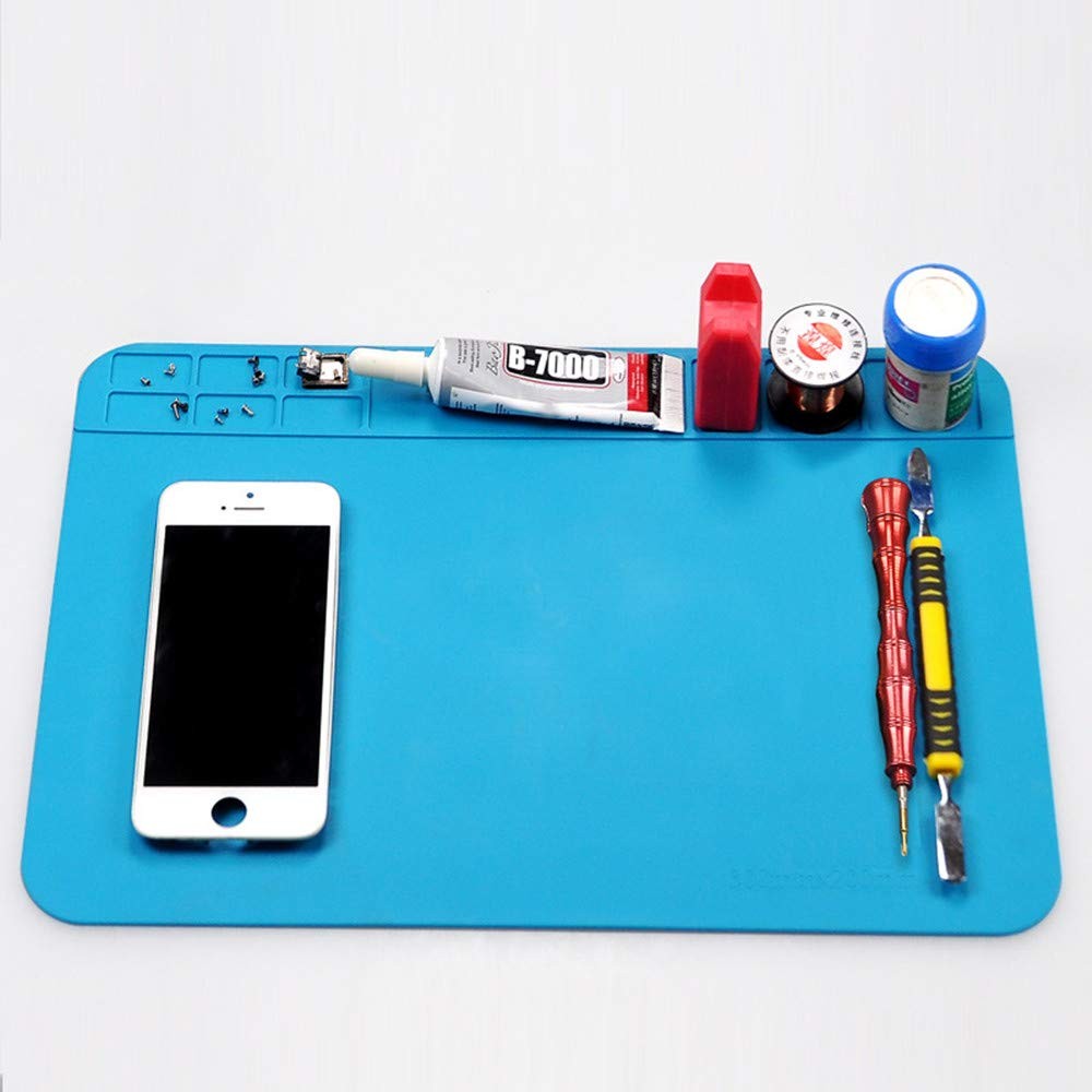 2 Pack Multi Purpose Work Station with Grids - Silicone Soldering Mat for Wat...