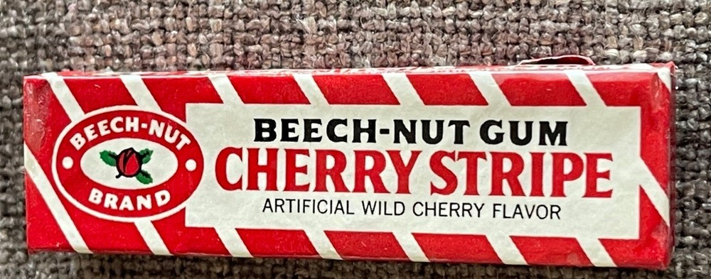 Vintage 1960’s BEECH-NUT CHERRY STRIPE GUM PACK  Sealed  NOS  Mint Condition!!