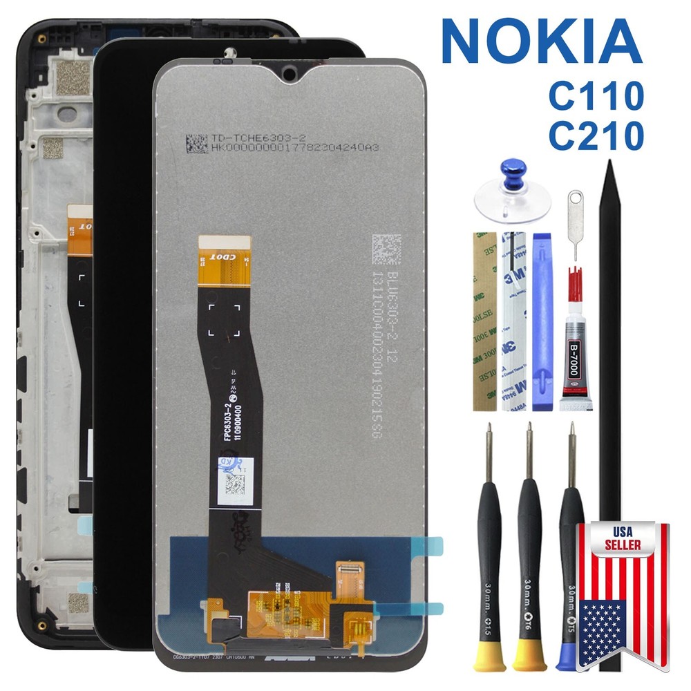 OEM LCD Display Touch Screen Digitizer Assembly Frame For Nokia C110 5G / C210