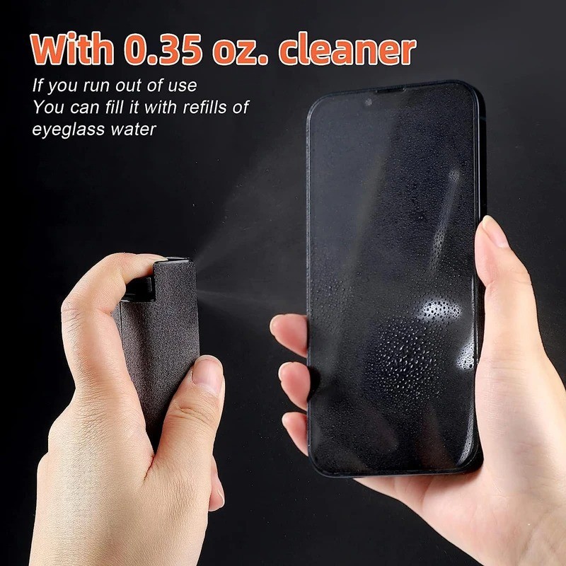 2 in 1 Microfiber Screen Cleaner Spray Bottle for Phone Tablet Computer Screen C
