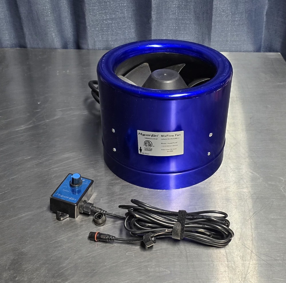 Hyper Fan 8 in 710 CFM 75 Watts Inline Grow Fan