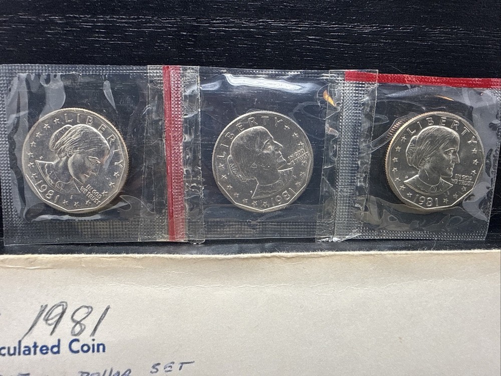 1981 Susan B Anthony Dollar Set Uncirculated