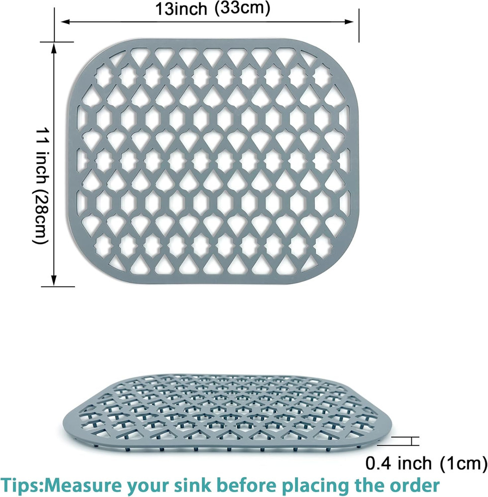 Silicone Sink Protectors for Kitchen Sink, Multiple Sizes Mats Grids for Bottom