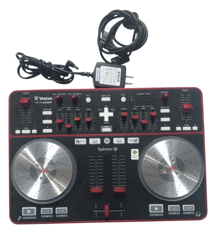 Vestax Typhoon  DJ Virtual Midi Controller  Double Deck Windows Mac 2009