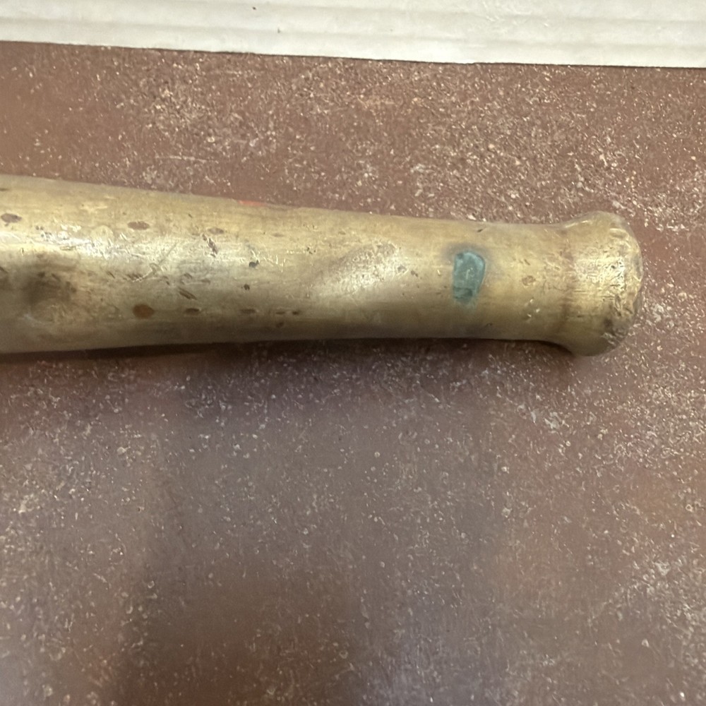 Vintage Solid Brass Fire Hose tapered Nozzle 10” with 2 “ threaded end