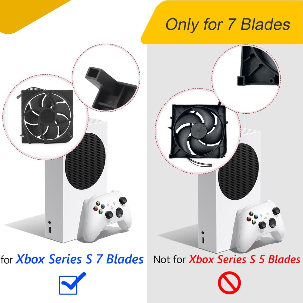 Internal Cooling Fan for Xbox Series S Console Cooler Replacement CPU...