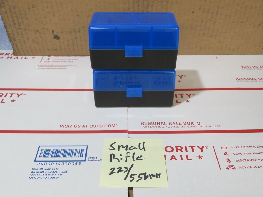 Dillon Precision 2 Pack NEW STYLE Ammo Box 50 Round SMALL RIFLE Ammo Storage