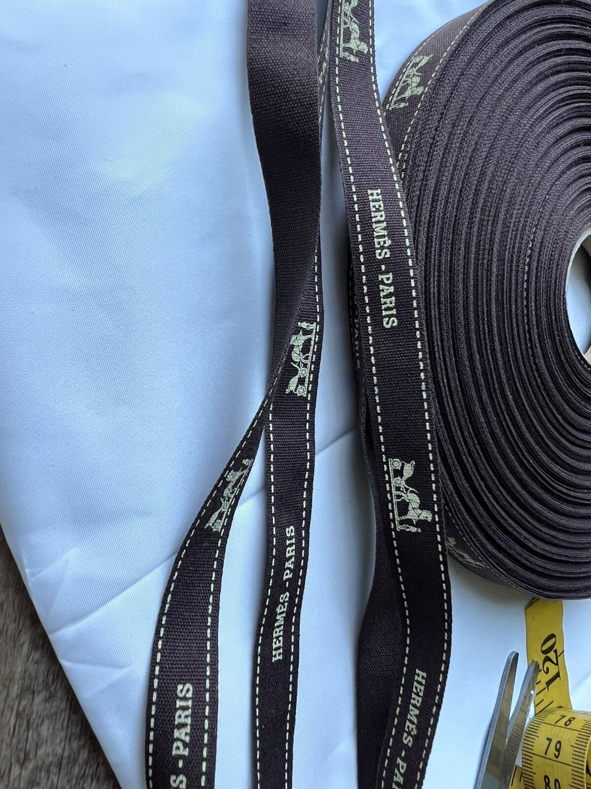 Hermes ribbon sold by the bundle 3 yards (108in) cut by one piece only