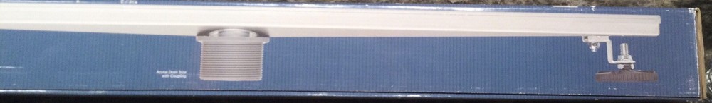 B &K 36” Linear Channel Drain Brushed Nickel w/ Tile Insert Optional