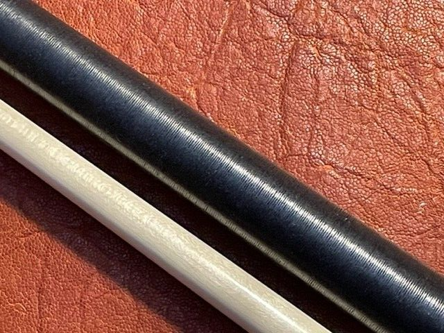 Carl Giuli Custom Stained Curly Maple Pool Cue. Notched Diamond. Maple Shaft.
