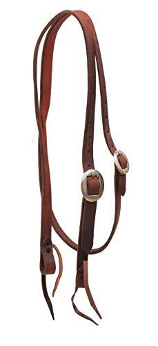 Showman Heavy Oiled Harness Leather Split Ear Headstall