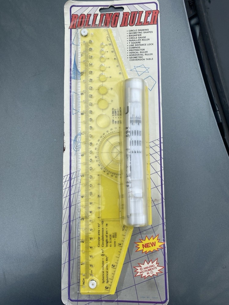 Rolling Ruler Balancing Scale Parallel Circle Compass T Square Geometric